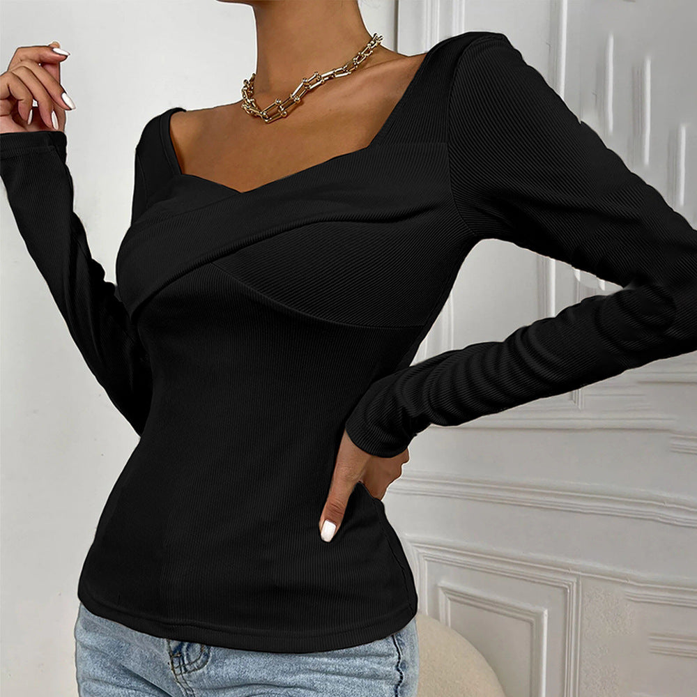 Damen figurbetonter Ripp-Body mit quadratischem Ausschnitt und Drapé-Bustier Eichborn Berlin