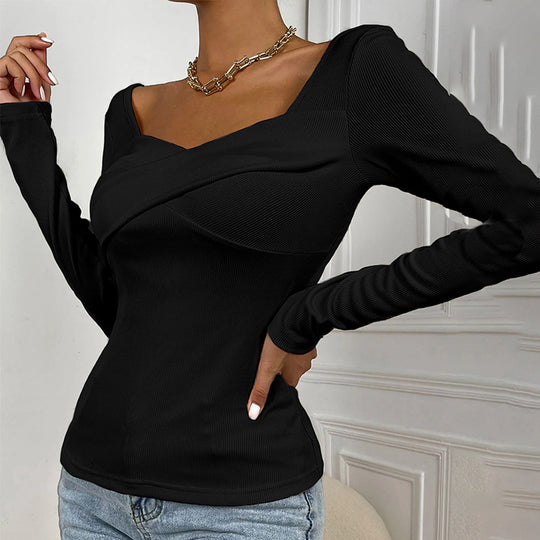 Damen figurbetonter Ripp-Body mit quadratischem Ausschnitt und Drapé-Bustier Eichborn Berlin