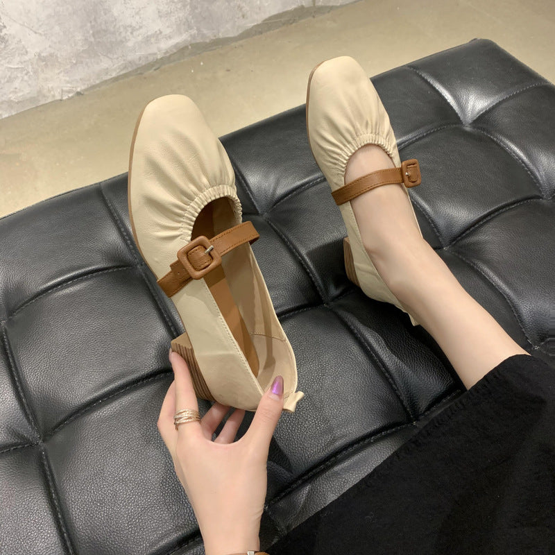 Damen Ballerinas mit modischem Riemchen-Design und bequemem Fußbett EB