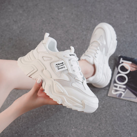 Damen Sportliche Chunky Sneakers mit dämpfendem Komfort und atmungsaktiver Obermaterialstruktur EB