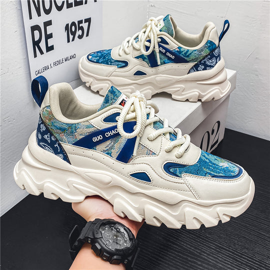 Damen Sportliche Chunky Sneakers mit atmungsaktiver Obermaterialkombination EB
