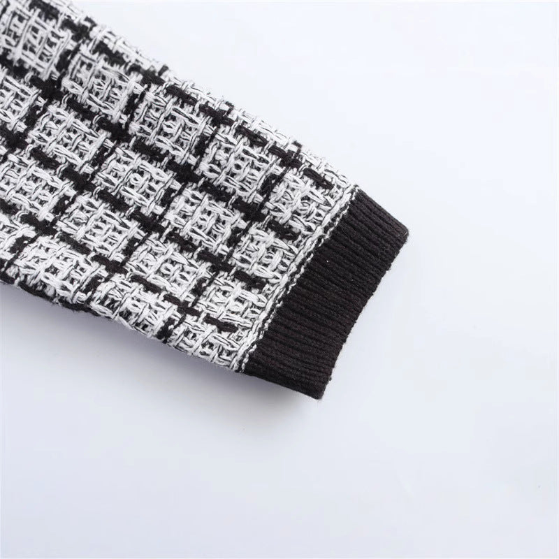Damen Strickjacke im klassischen Karomuster EB