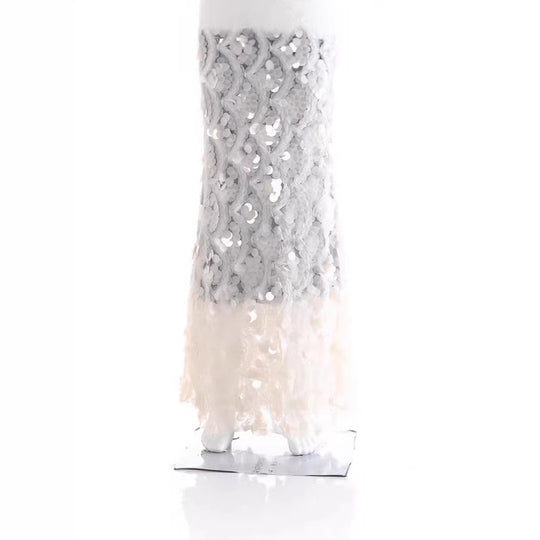 Damen Maxirock mit einzigartigem Volantdesign und transparenter Spitze EB