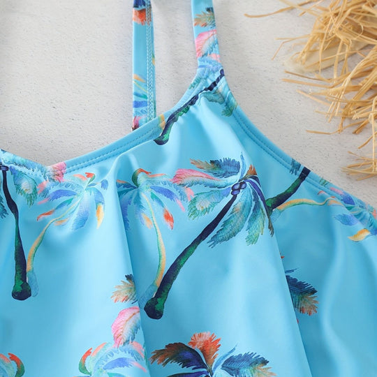 Damen Rüschen-Bikini-Top mit Shorts EB