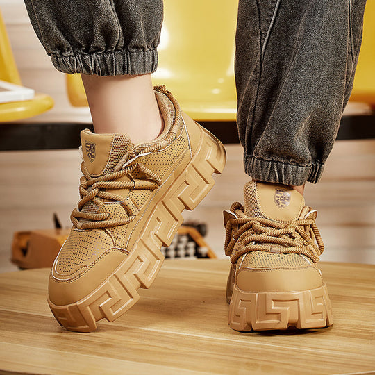 Damen Sportliche Chunky Sneakers mit atmungsaktivem Obermaterial und rutschfester Sohle EB
