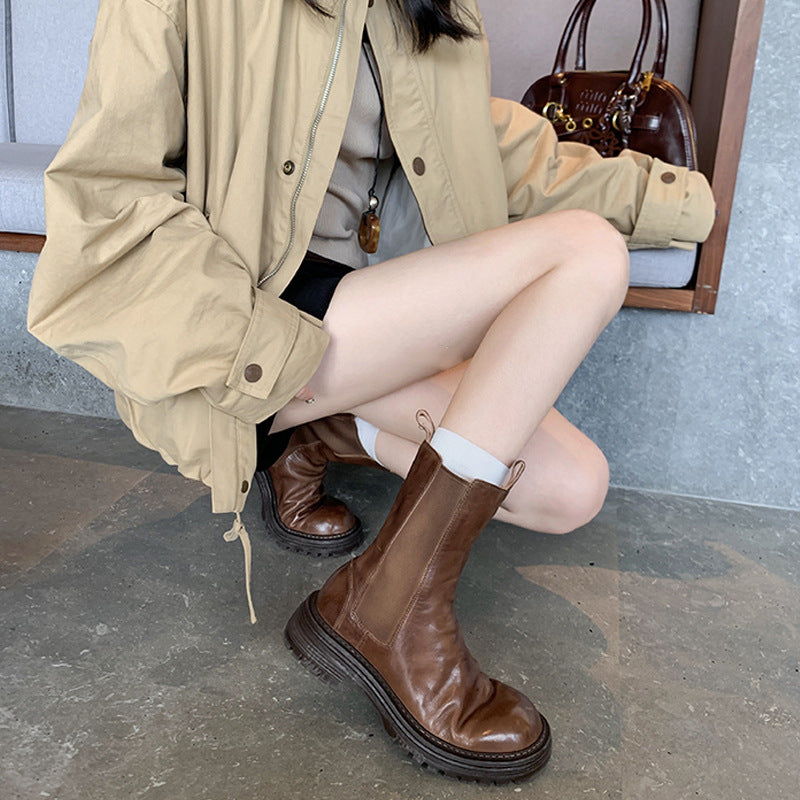 Damen Chelsea Boots mit ergonomischem Fußbett und griffiger Sohle EB