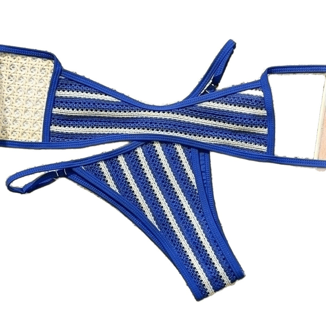 Damen Bikini-Set mit feiner Häkelstruktur und verstellbaren Trägern EB