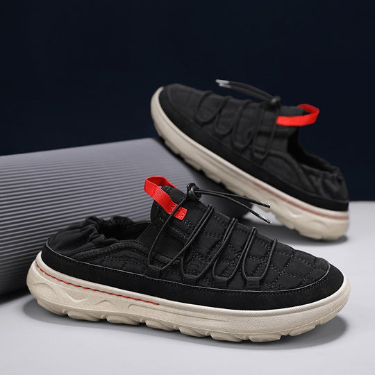 Damen Multifunktionale Slip-On Sneakers mit elastischem Schnürsystem und gepolstertem Fußbett EB