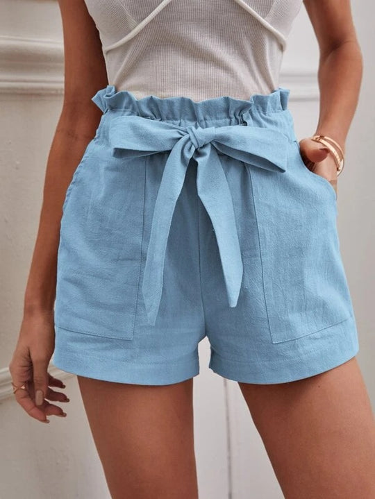 Damen Tailored Shorts mit Krawatte und praktischen Taschen EB