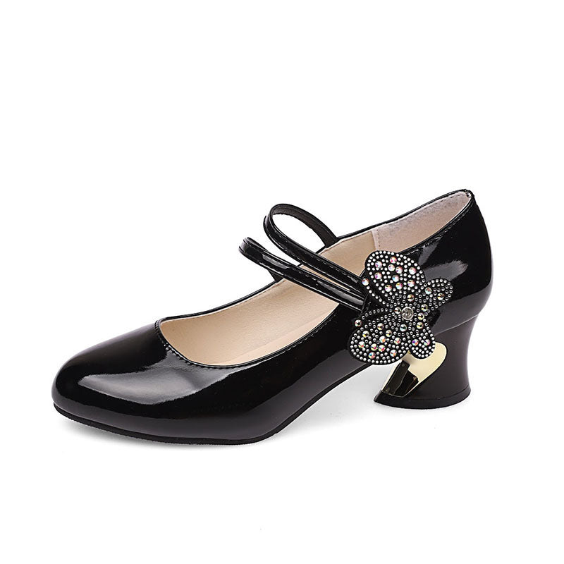 Damen elegante Pumps mit ornamentaler Schmetterlingsapplikation EB