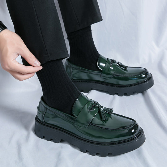 Damen elegante Loafers mit strukturiertem Obermaterial und robustem Profil EB