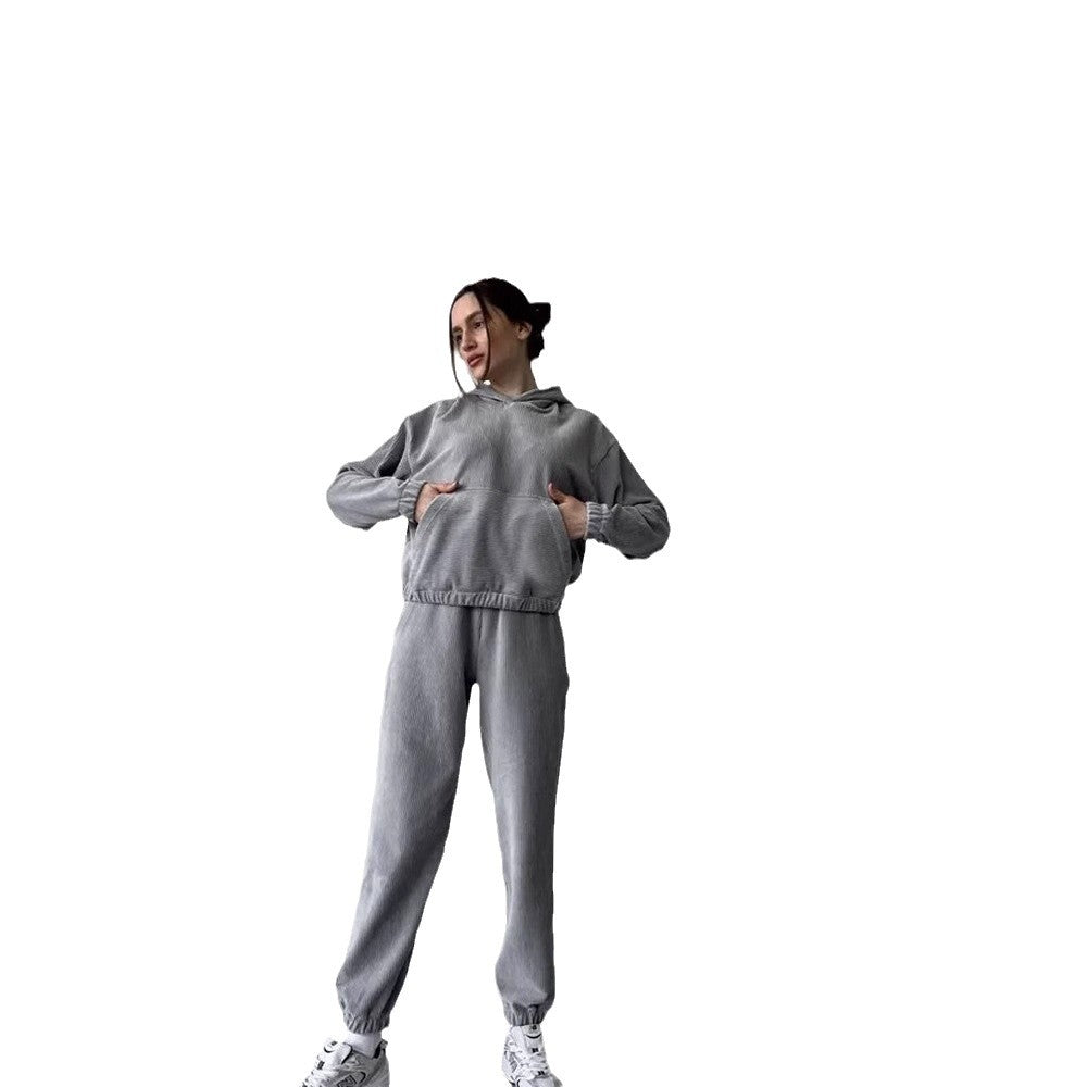 Damen Cord Lounge-Jogginganzug EB