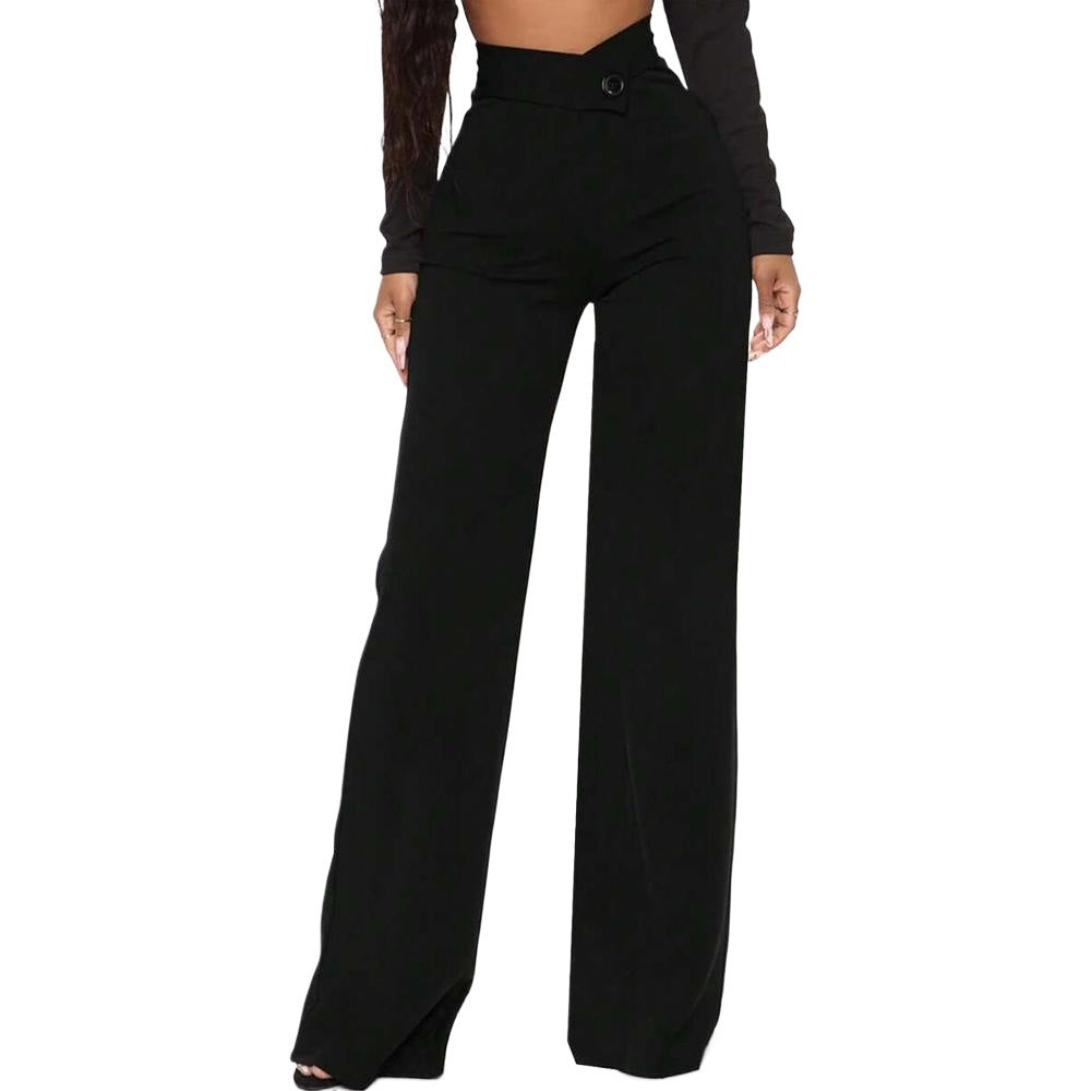 Damen High-Waist Palazzo-Hose mit weitem Bein und tailliertem Bund Eichborn Berlin