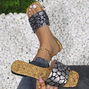Damen Komfortable Riemchensandalen mit modischen Korksohlen EB