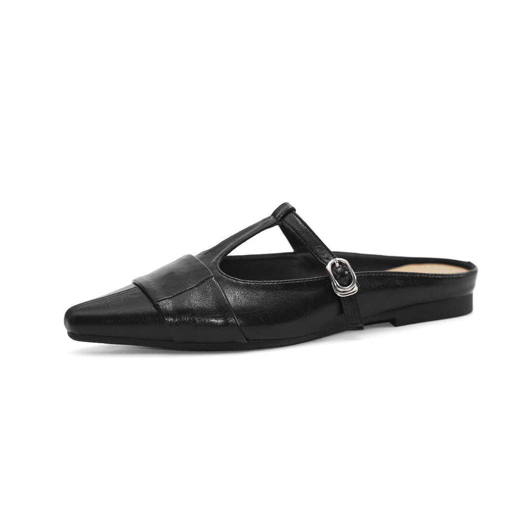 Damen elegante Slingback-Mules mit modischem Schnallenverschluss EB