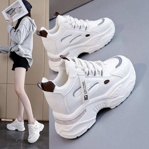 Damen Chunky Sneakers mit atmungsaktiver Struktur und dämpfendem Komfort EB