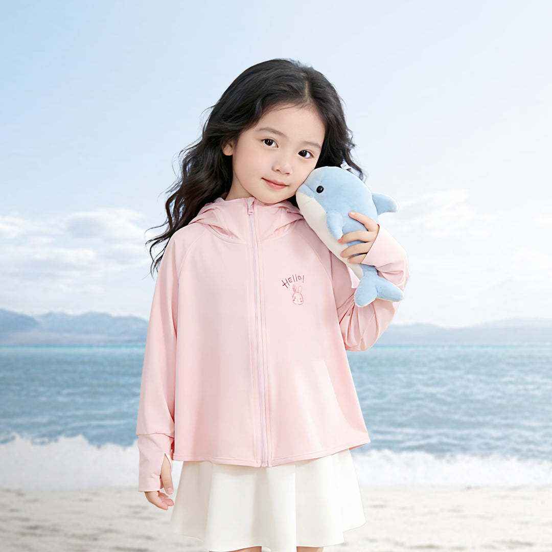 Kinder Sonnenjacke mit Kapuze und UV-Schutz EB