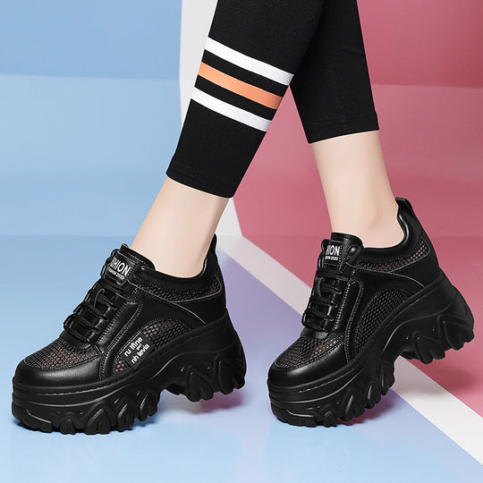 Damen Sportliche Chunky Sneakers mit atmungsaktivem Obermaterial und ergonomischer Sohle EB