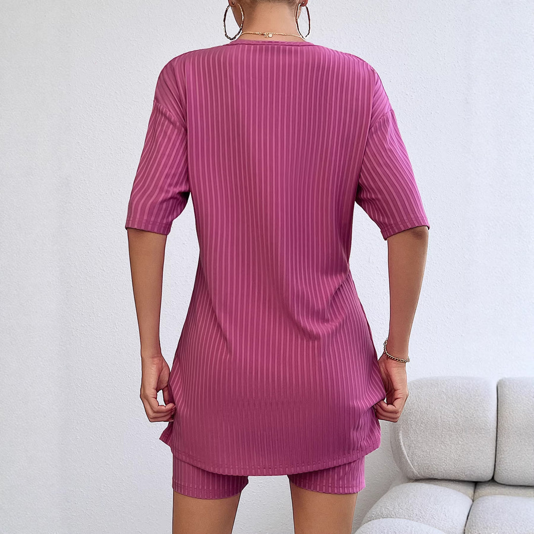 Damen Sportliches Kurzarm-Kleid mit integriertem Radlerhose EB