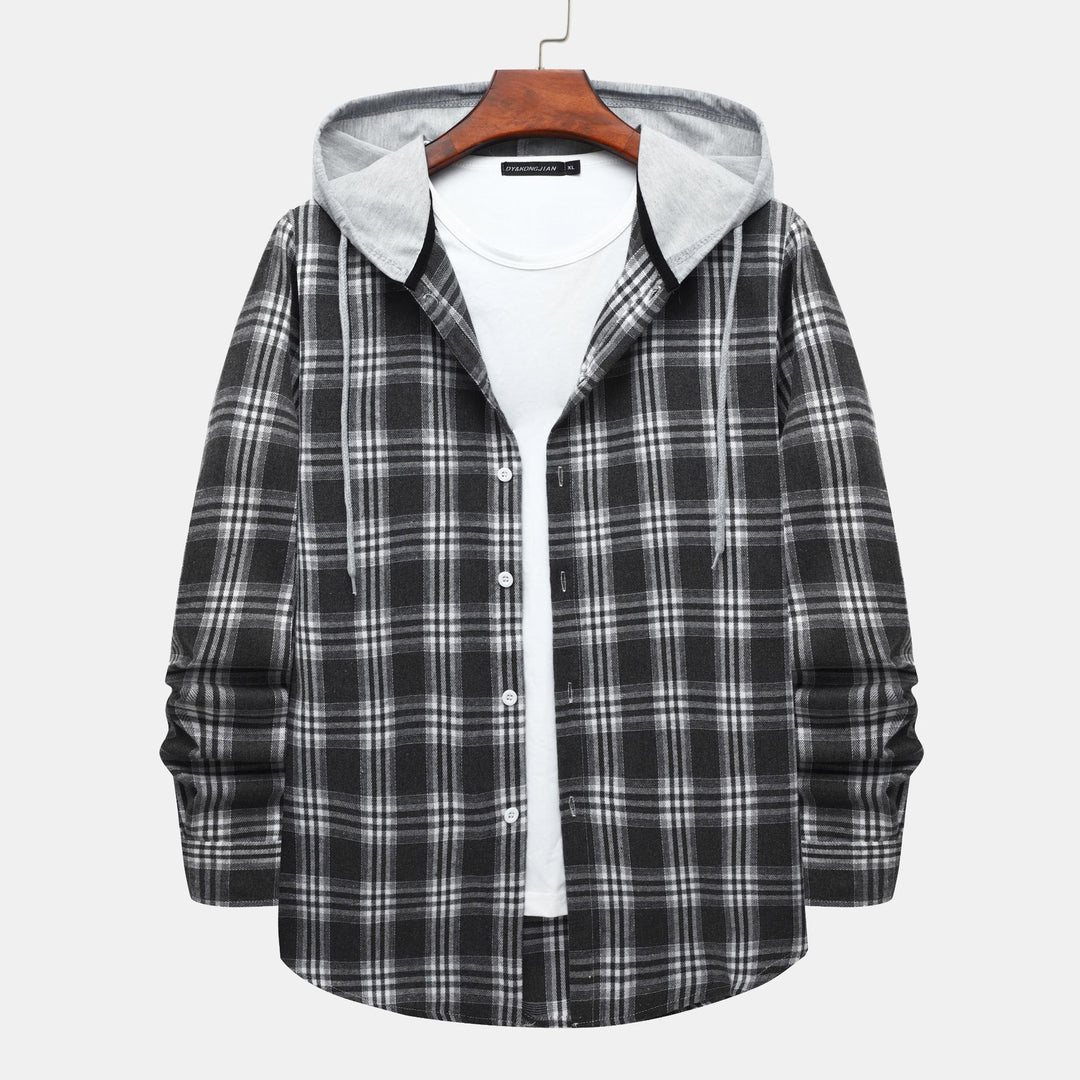 Damen Flanelljacke mit Kapuze EB