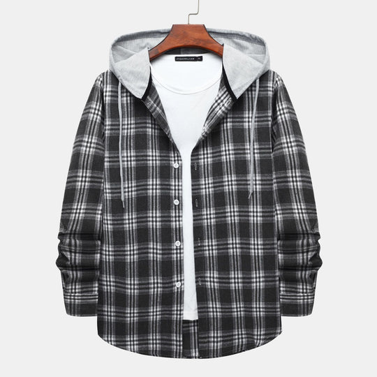 Damen Flanelljacke mit Kapuze EB