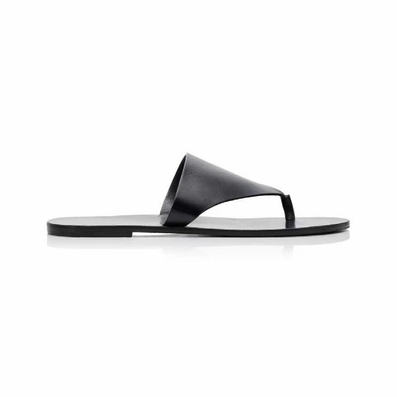 Damen elegante Zehentrenner-Sandalen aus hochwertigem Material EB