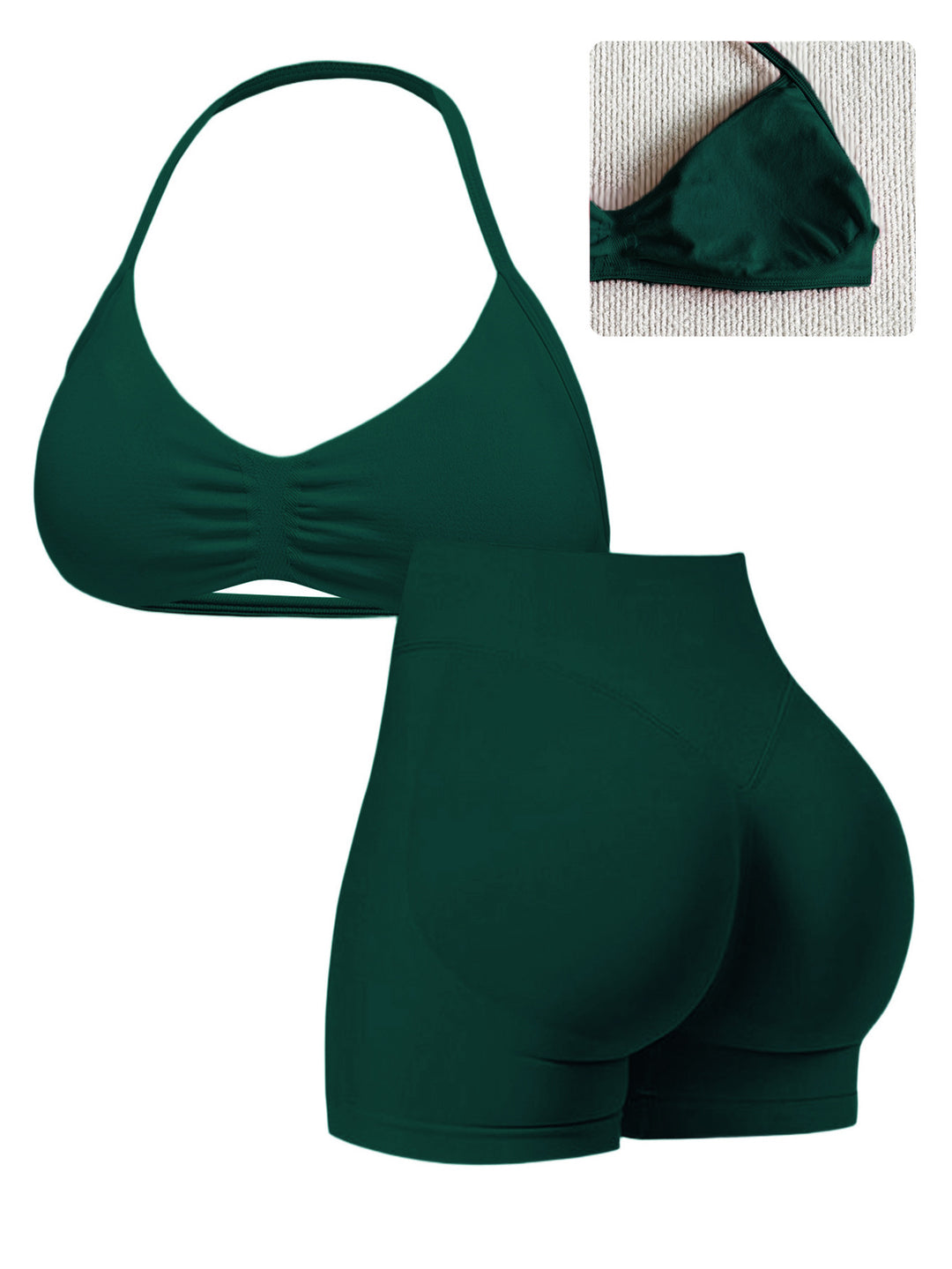 Damen Sportlicher Bikini mit gepolstertem Oberteil und hoher Taille EB
