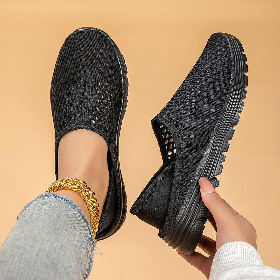Damen Atmungsaktive Slip-On Freizeitschuhe EB