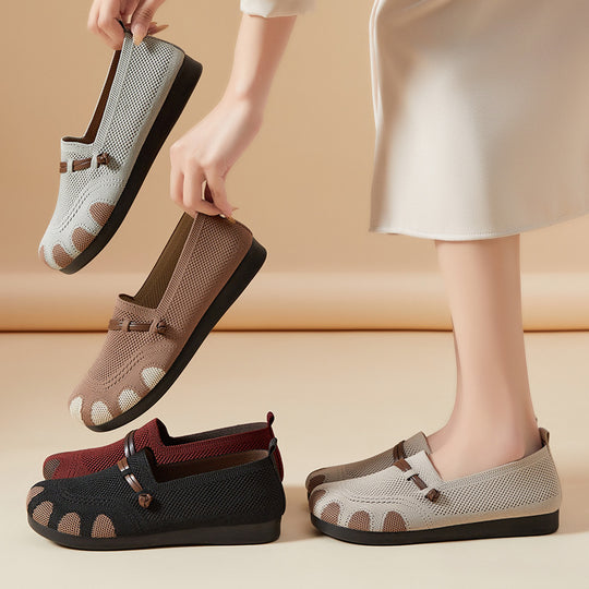 Damen Komfortable Slip-On Clogs mit atmungsaktivem Obermaterial und flexiblem Fußbett EB