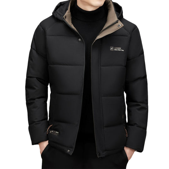 Herren Wattierte Stehkragenjacke mit wasserabweisender Oberfläche und Reißverschlusstaschen EB