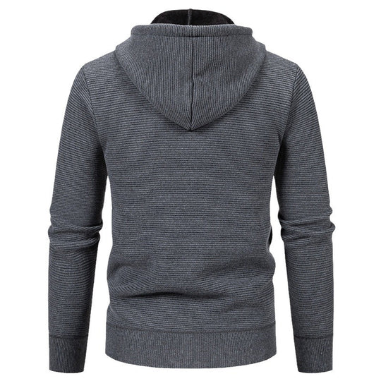 Herren sportliche Fleecejacke mit hohem Kragen und Reißverschluss EB