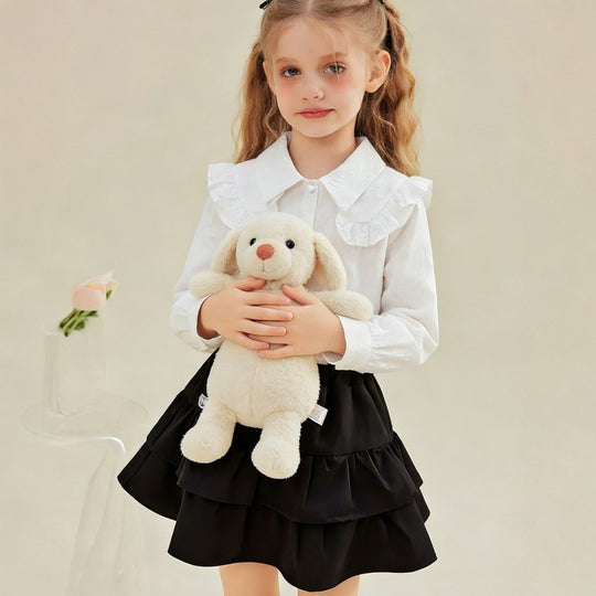 Mädchen Bluse mit Rüschenkragen EB