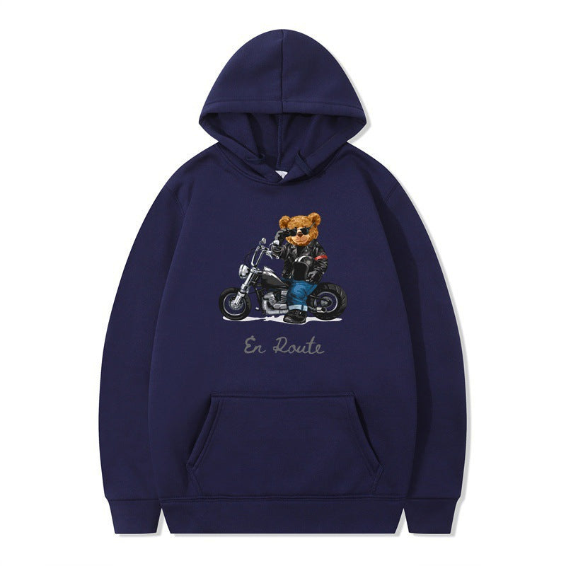 Damen Kapuzenpullover mit einzigartigem Bärenmotiv und lässiger Passform EB