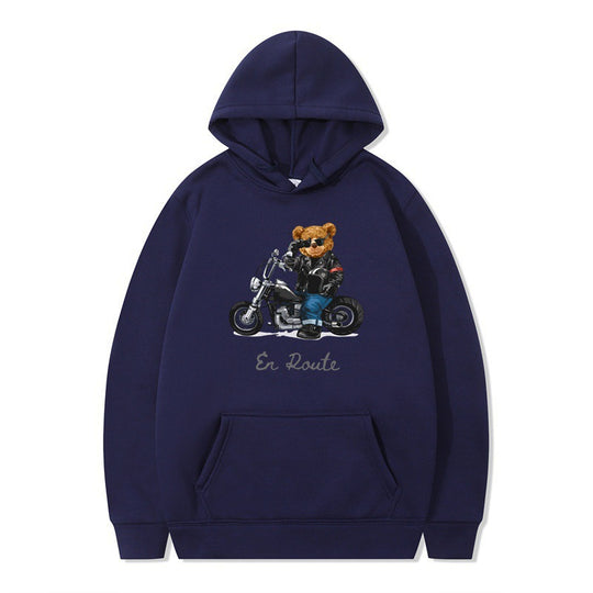 Damen Kapuzenpullover mit einzigartigem Bärenmotiv und lässiger Passform EB