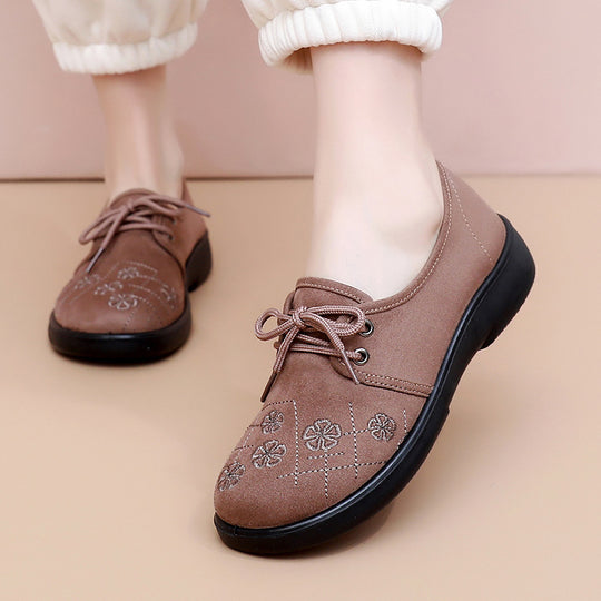 Damen modische Schnürschuhe mit floralem Muster EB