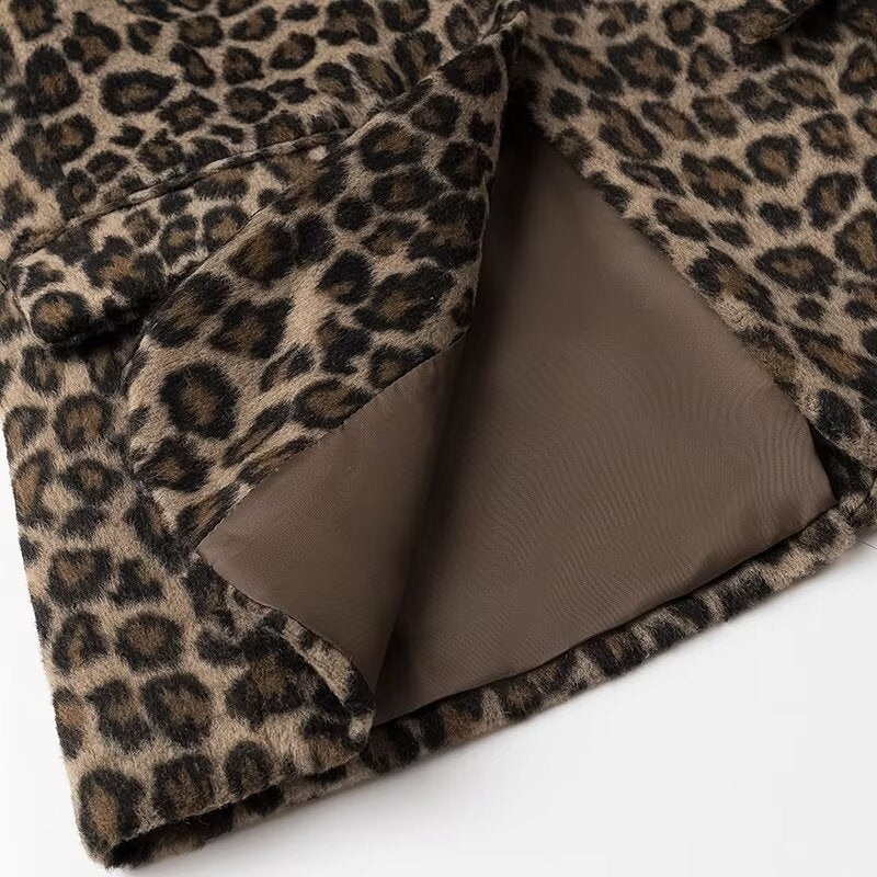 Damen elegante Leopardenblazerjacke EB