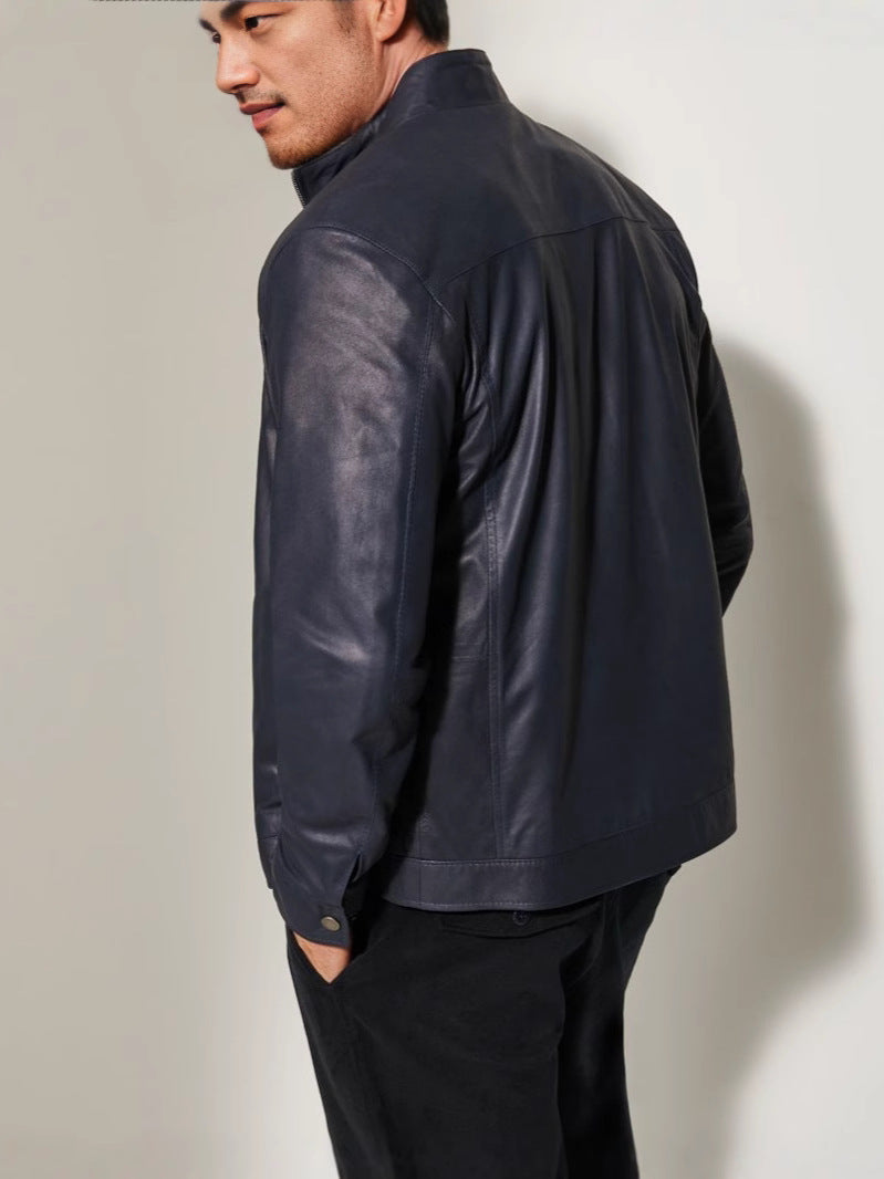 Herren jacke mit elegantem Stehkragen und seitlichen Reißverschlusstaschen EB