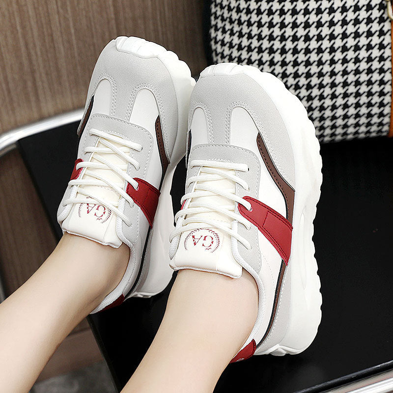 Damen Sportliche Chunky Sneakers mit atmungsaktivem Obermaterial und dämpfender Laufsohle EB