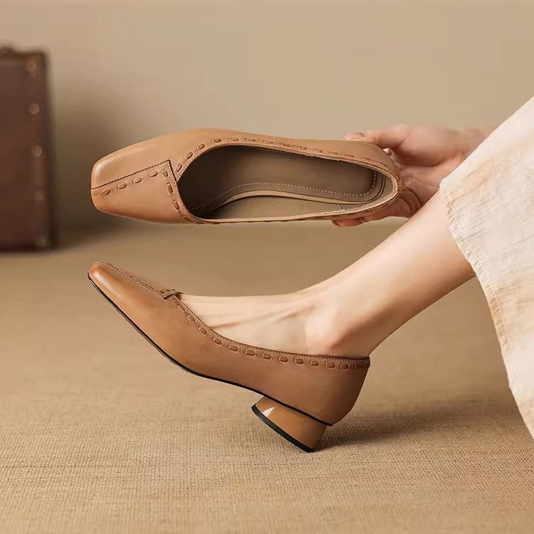 Damen elegante Ballerinas mit modischem Nahtdesign EB