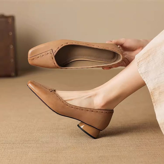 Damen elegante Ballerinas mit modischem Nahtdesign EB