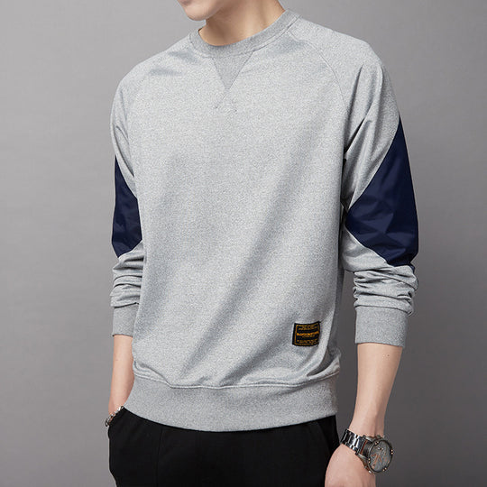 Herren Sportlicher Sweatshirt mit kontrastierenden Ärmeln EB