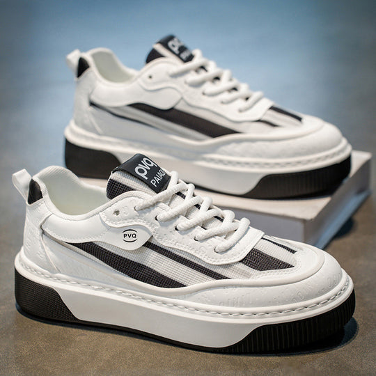 Damen Sneakers mit hohem Plateau und atmungsaktivem Mesh EB