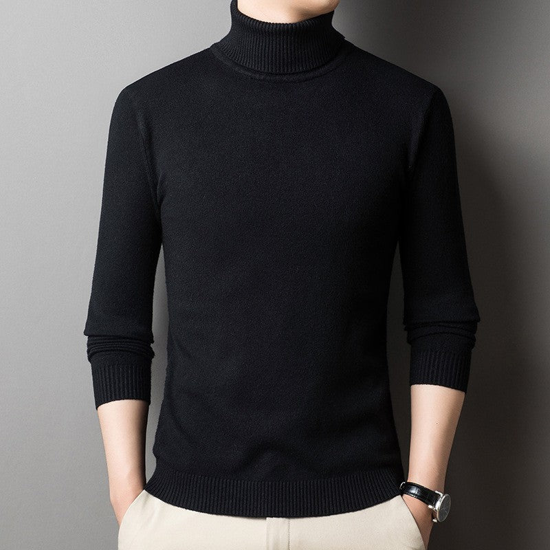 Herren figurbetonter Pullover mit Rollkragen EB