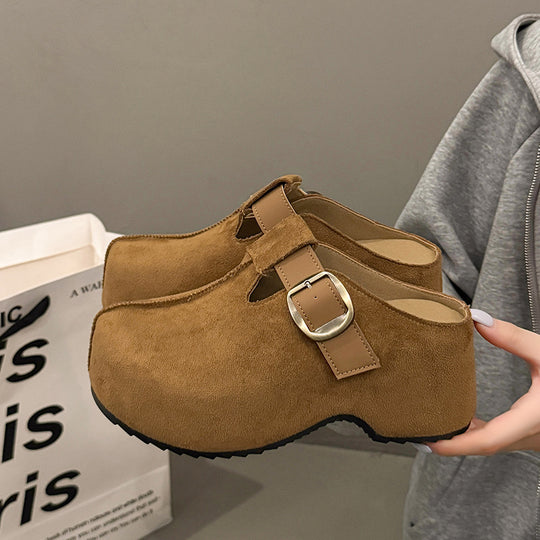 Damen Komfort Clogs mit modischem Riemen und ergonomischem Fußbett EB
