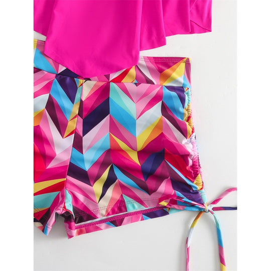 Damen Sportliches Badeoberteil mit gepolstertem Short EB