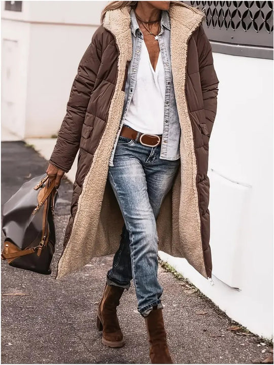 Damen lange Steppjacke EB