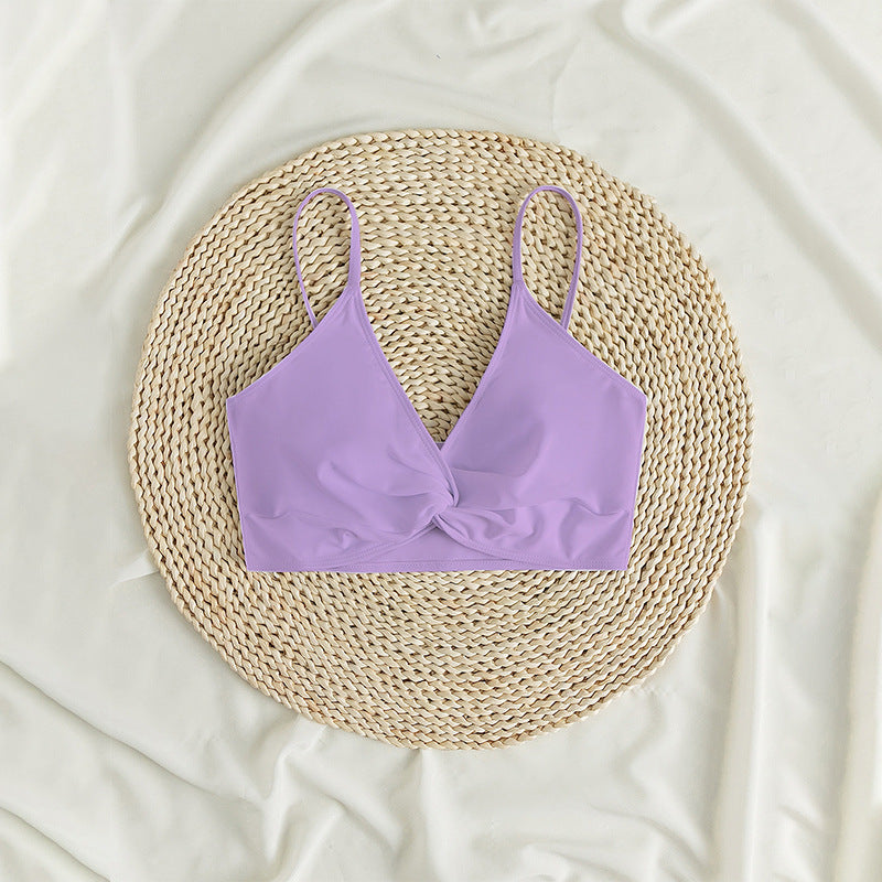 Damen sommerlicher Bralette-Bikinioberteil mit eleganter Twist-Detail EB