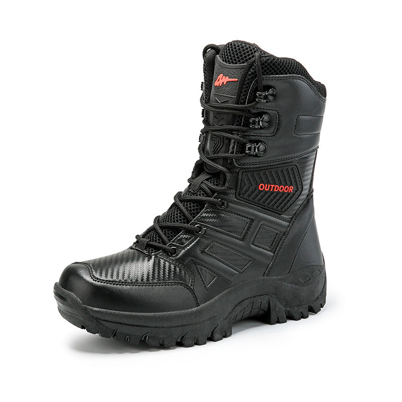 Herren Tactical Stiefel mit seitlichem Reißverschluss und hochgezogenem Knöchelschutz EB