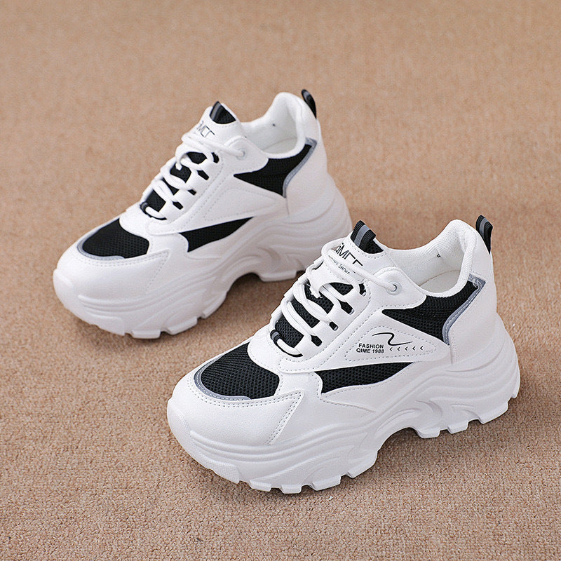 Damen Chunky Sneakers mit atmungsaktiver Mesh-Oberfläche und stabiler Dämpfung EB