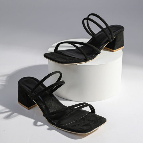 Damen Elegante Sandalen mit geschmackvollem Blockabsatz und verstellbaren Riemen EB